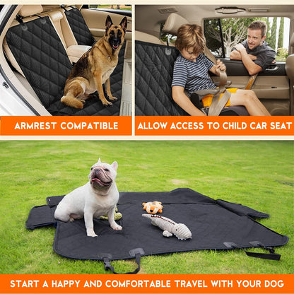 Rear Dog Car Seat Cover – Waterproof & Non-Slip (Black)