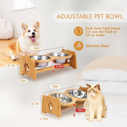 Elevated Dog Bowls for Cats and Dogs