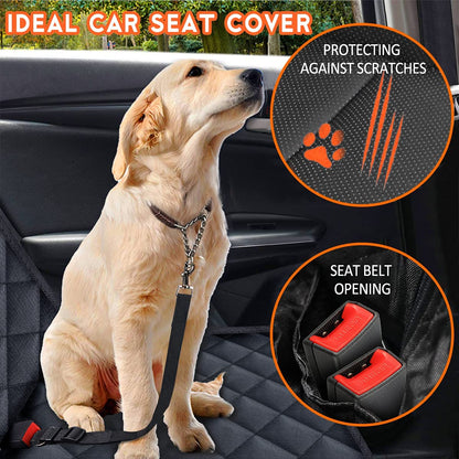 Rear Dog Car Seat Cover – Waterproof & Non-Slip (Black)